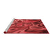 Sideview of Machine Washable Transitional Red Rug, wshpat3172rd