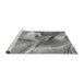 Sideview of Machine Washable Transitional Cloud Gray Rug, wshpat3173gry