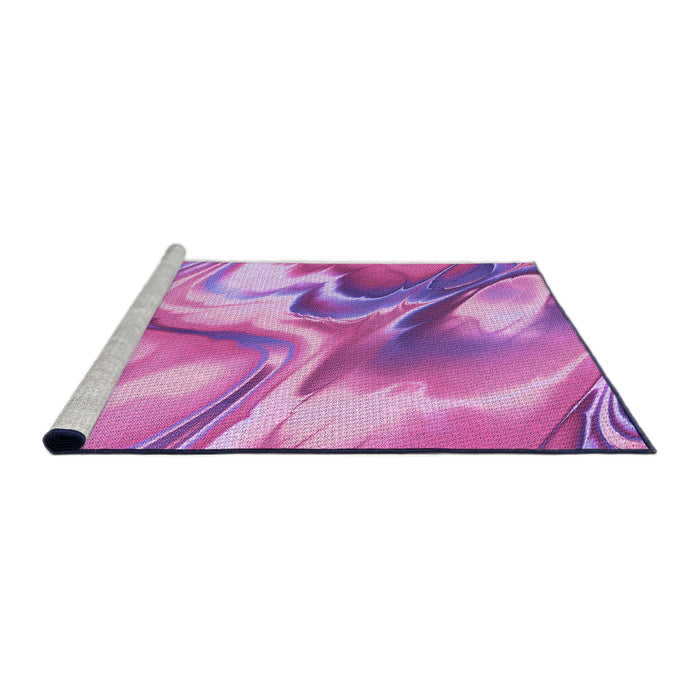 Sideview of Machine Washable Transitional Violet Purple Rug, wshpat3173pur