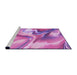 Sideview of Machine Washable Transitional Violet Purple Rug, wshpat3173pur