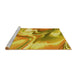 Sideview of Machine Washable Transitional Golden Brown Yellow Rug, wshpat3173yw