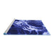 Sideview of Machine Washable Transitional Light Slate Blue Rug, wshpat3174blu