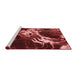 Sideview of Machine Washable Transitional Dark Red Rug, wshpat3174rd