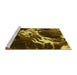 Sideview of Machine Washable Transitional Caramel Brown Rug, wshpat3174yw