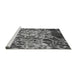 Sideview of Machine Washable Transitional Gunmetal Gray Rug, wshpat3175gry