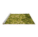 Sideview of Machine Washable Transitional Orange Gold Rug, wshpat3175org