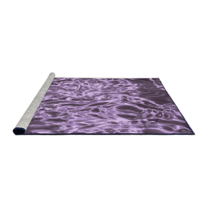 Sideview of Machine Washable Transitional Purple Rug, wshpat3175pur