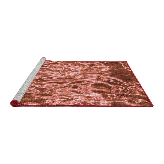 Sideview of Machine Washable Transitional Red Rug, wshpat3175rd
