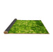 Thickness of Patterned Forest Green Rug, pat3175yw