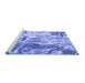 Sideview of Machine Washable Transitional Sky Blue Rug, wshpat3176blu