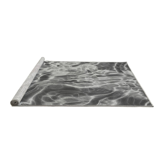 Sideview of Machine Washable Transitional Cloud Gray Rug, wshpat3176gry