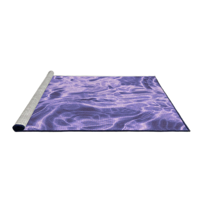 Sideview of Machine Washable Transitional Bright Lilac Purple Rug, wshpat3176pur