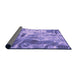 Thickness of Patterned Bright Lilac Purple Rug, pat3176pur