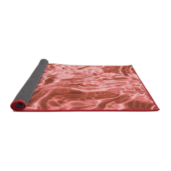 Thickness of Patterned Fire Red Rug, pat3176rd