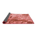 Thickness of Patterned Fire Red Rug, pat3176rd