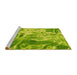 Sideview of Machine Washable Transitional Dark Lime Green Rug, wshpat3176yw