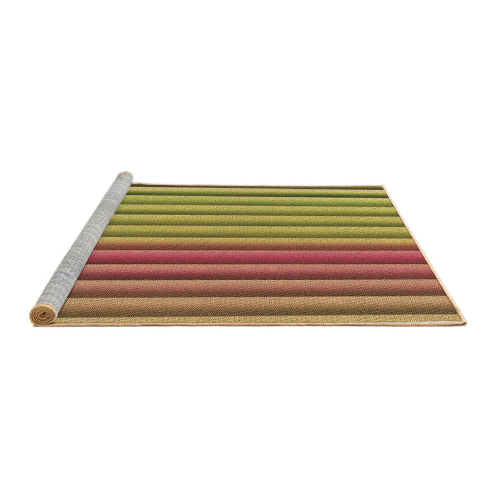 Sideview of Machine Washable Transitional Red Rug, wshpat3177brn