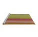 Sideview of Machine Washable Transitional Red Rug, wshpat3177brn