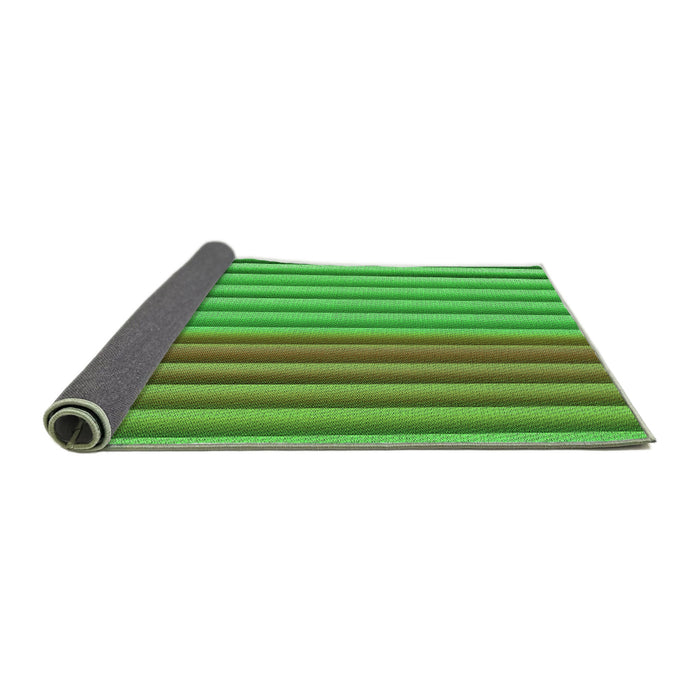 Thickness of Patterned Dark Lime Green Rug, pat3177grn
