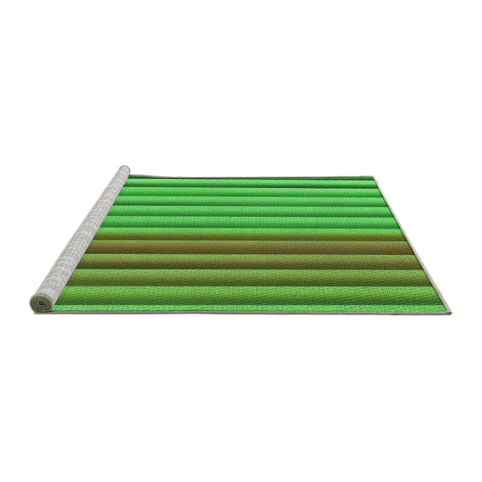Sideview of Machine Washable Transitional Dark Lime Green Rug, wshpat3177grn