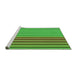 Sideview of Machine Washable Transitional Dark Lime Green Rug, wshpat3177grn