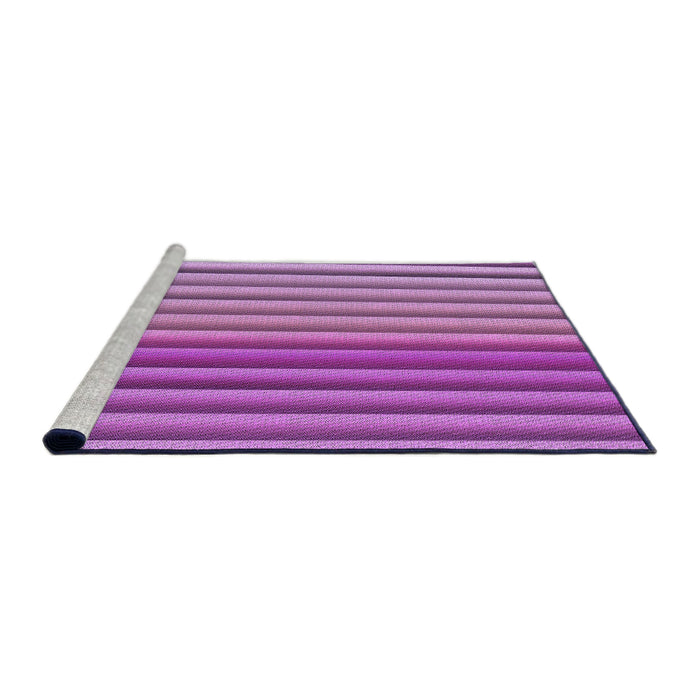 Sideview of Machine Washable Transitional Violet Purple Rug, wshpat3177pur