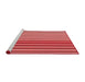 Sideview of Machine Washable Transitional Red Rug, wshpat3177rd