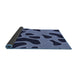 Thickness of Patterned Blue Rug, pat3178blu