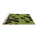 Sideview of Machine Washable Transitional Pistachio Green Rug, wshpat3178brn