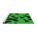 Sideview of Machine Washable Transitional Deep Emerald Green Rug, wshpat3178grn