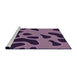 Sideview of Machine Washable Transitional Orchid Purple Rug, wshpat3178pur