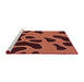 Sideview of Machine Washable Transitional Bright Orange Rug, wshpat3178rd