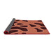 Thickness of Patterned Bright Orange Rug, pat3178rd