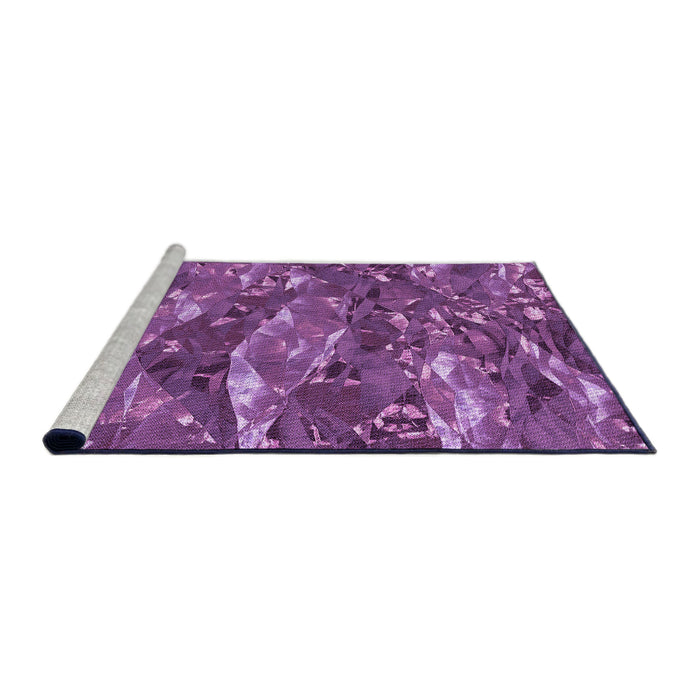 Sideview of Machine Washable Transitional Dark Magenta Purple Rug, wshpat3179pur