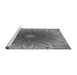 Sideview of Machine Washable Transitional Carbon Gray Rug, wshpat318gry