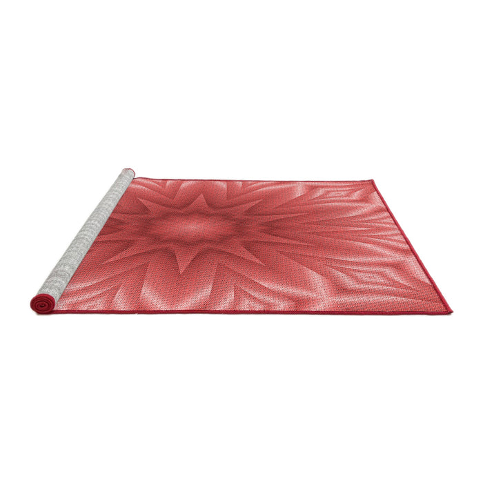 Sideview of Machine Washable Transitional Red Rug, wshpat318rd