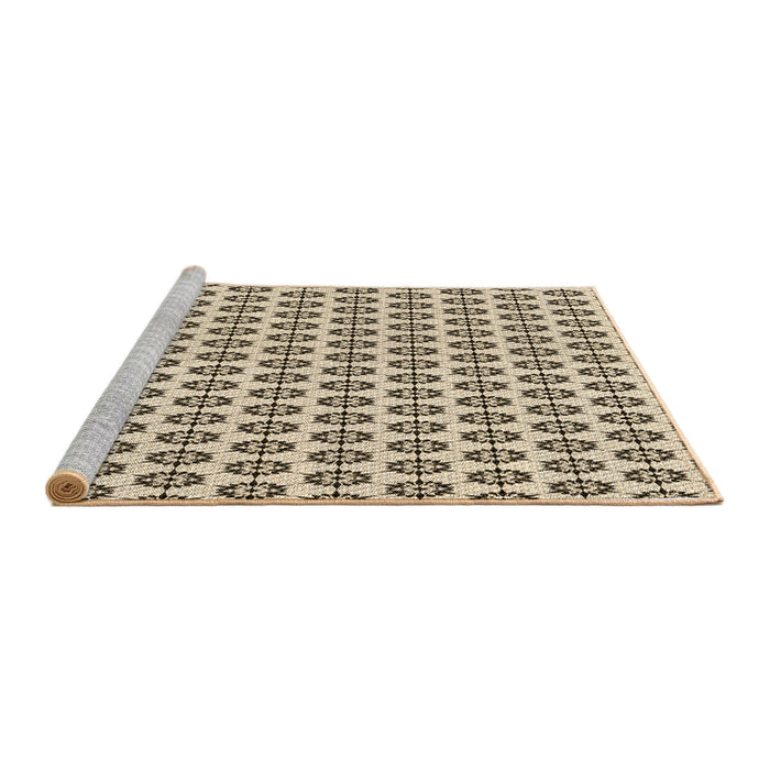 Sideview of Machine Washable Transitional Vanilla Gold Rug, wshpat3180brn