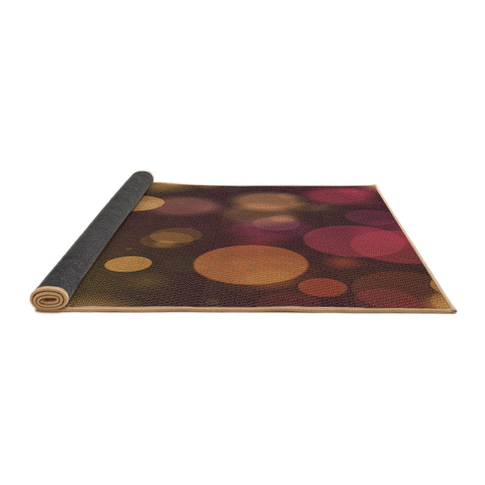 Thickness of Patterned Red Rug, pat3181brn