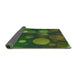 Thickness of Patterned Dark Lime Green Rug, pat3181grn