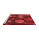 Sideview of Machine Washable Transitional Red Rug, wshpat3181rd