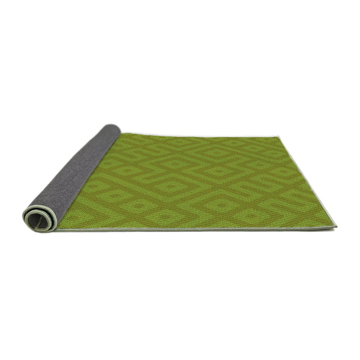 Thickness of Patterned Pistachio Green Rug, pat3182grn