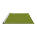 Sideview of Machine Washable Transitional Pistachio Green Rug, wshpat3182grn