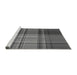 Sideview of Machine Washable Transitional Gray Rug, wshpat3183gry