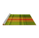 Sideview of Machine Washable Transitional Pistachio Green Rug, wshpat3183yw