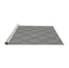 Sideview of Machine Washable Transitional Silver Gray Rug, wshpat3184gry