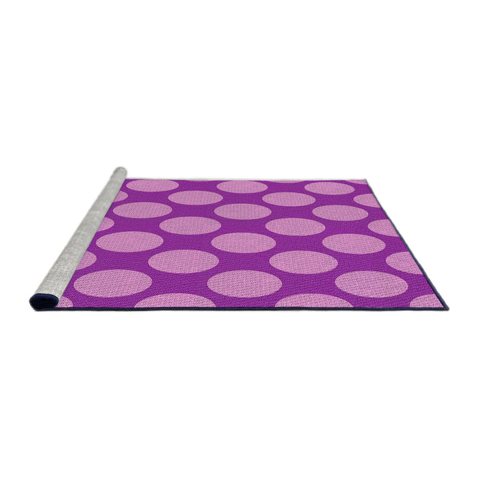 Sideview of Machine Washable Transitional Violet Purple Rug, wshpat3184pur