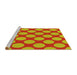 Sideview of Machine Washable Transitional Neon Red Rug, wshpat3184yw