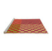 Sideview of Machine Washable Transitional Orange Rug, wshpat3185org