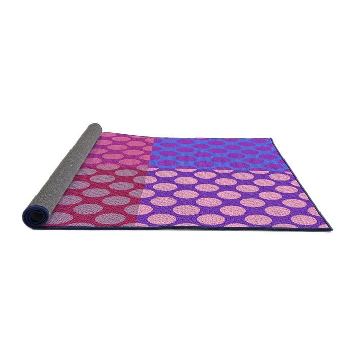 Thickness of Patterned Neon Pink Rug, pat3185pur