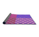 Thickness of Patterned Neon Pink Rug, pat3185pur